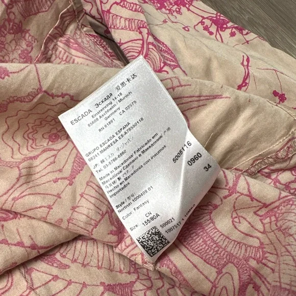 Escada Sport “fantasy” Fitted Button Up Blouse - Picture 3 of 6